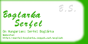 boglarka serfel business card